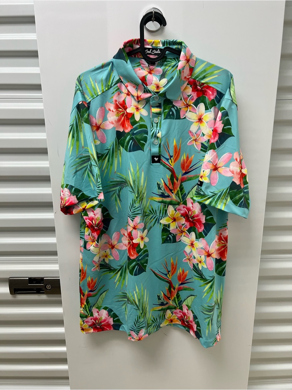 Bad Birdie Tropical Floral Polo